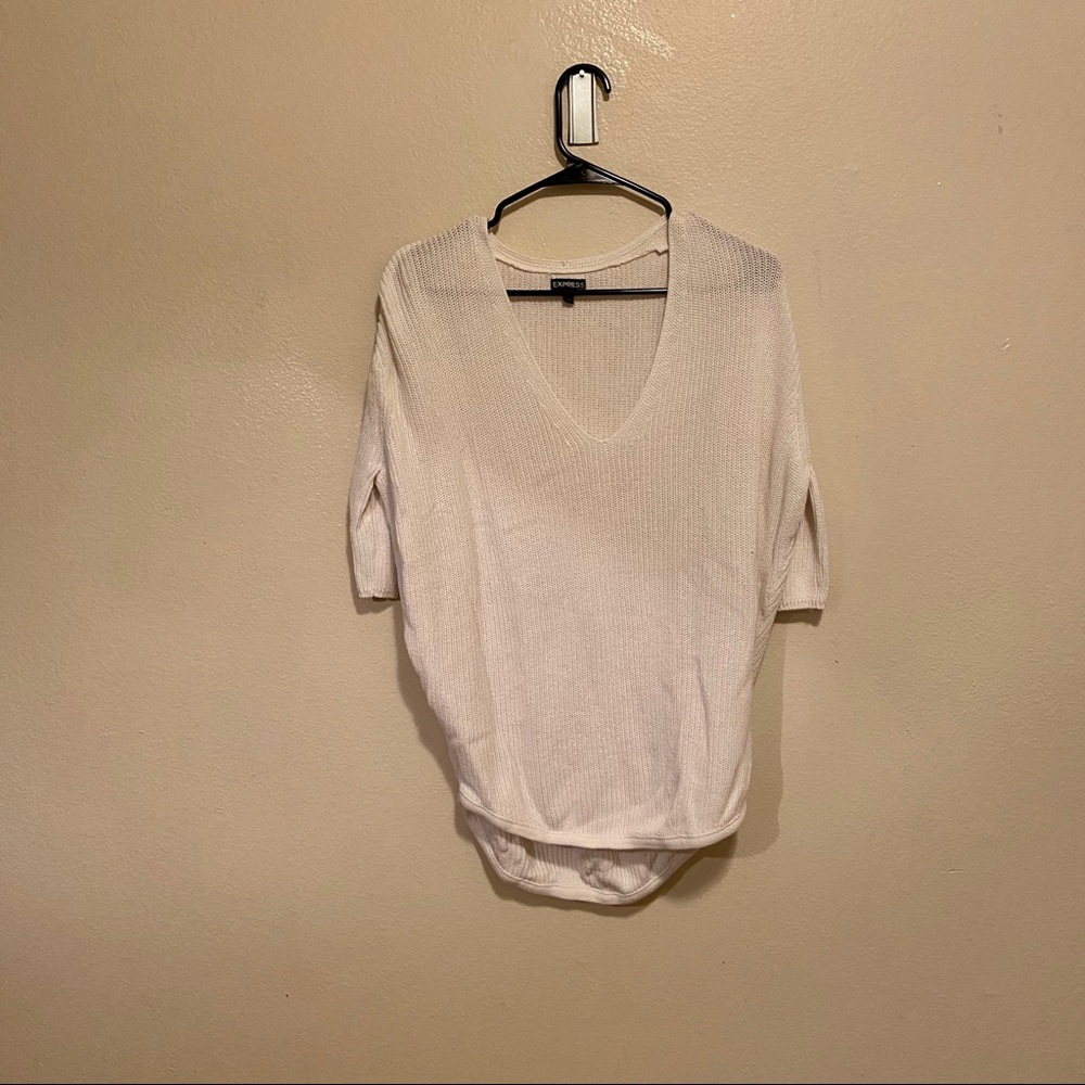 EXPRESS white knit sweater